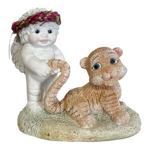Dreamsicles | Tiger By The Tail Cherub With Baby Tiger figurine Model #10182